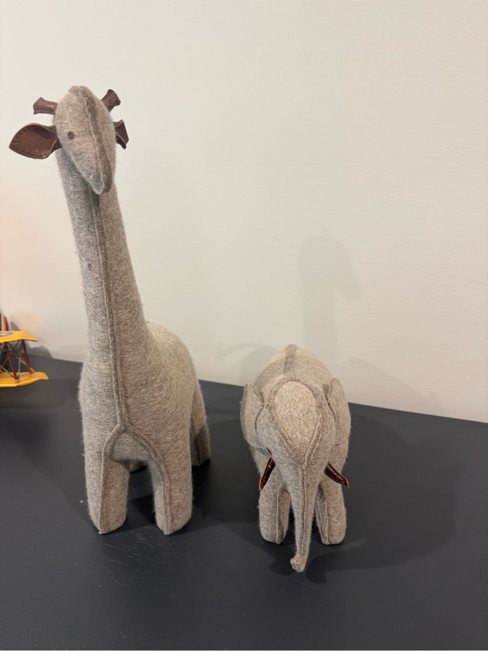 Like new Restoration Hardware bookends Giraffe and Elephant